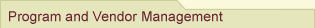 Program and vendor Management